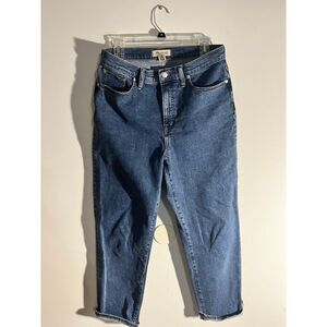 Madewell Curvy High Rise Skinny Crop Jeans‎ Dark Wash Denim Size 28